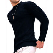 Casaco masculino moda pequena verificação Waffle juventude em torno do pescoço jacquard xadrez com capuz