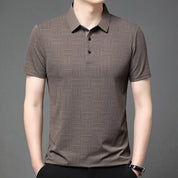 Camisa Polo Masculina Casual de Manga Curta – Estilo Coreano Leve e Sofisticado