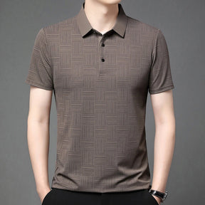 Camisa polo masculina casual de manga curta