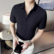 Camisa Masculina Coreana de Verão – Estilo Casual e Elegante