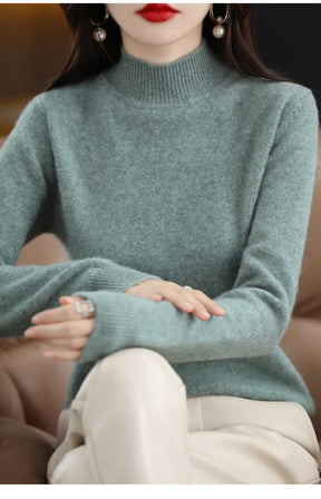 Suéter Gola Média Estilo Coreano Básico -  “Brisa de Inverno”