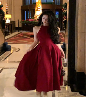 Vestidos midi vintage sem mangas para mulheres