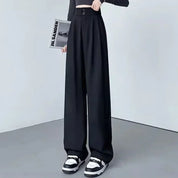 Calça Reta Feminina – Estilo Casual Coreano