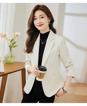 Jaqueta de terno feminina cor caramelo casual
