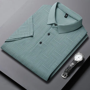 Camisa polo masculina casual de manga curta