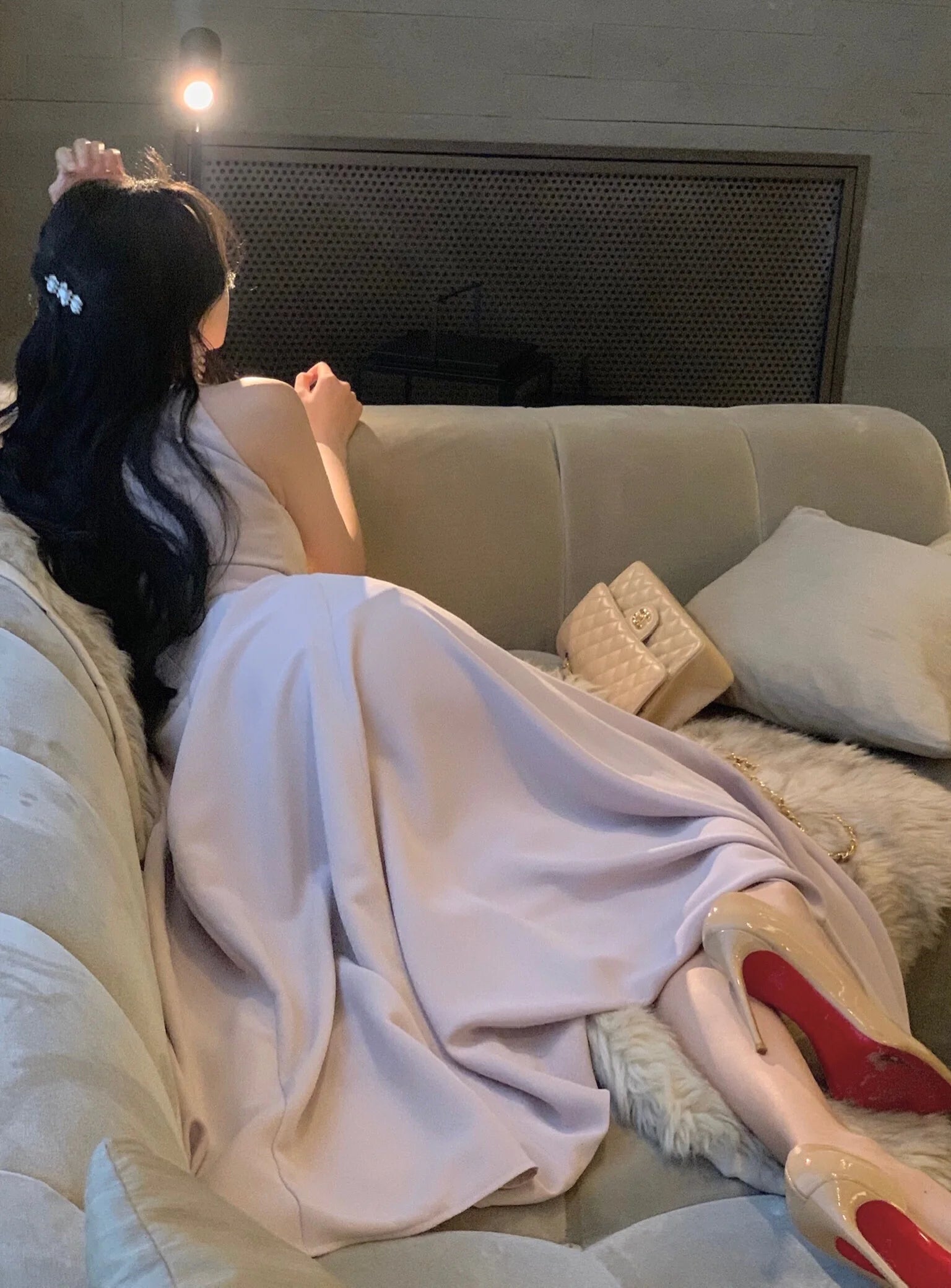 Vestidos midi vintage sem mangas para mulheres