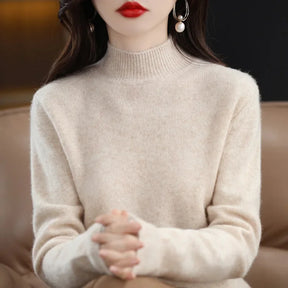 Suéter Gola Média Estilo Coreano Básico -  “Brisa de Inverno”