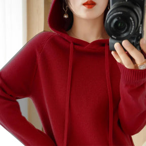 Suéter Feminino com Capuz Estilo Coreano -  “Caminhos de Outono”