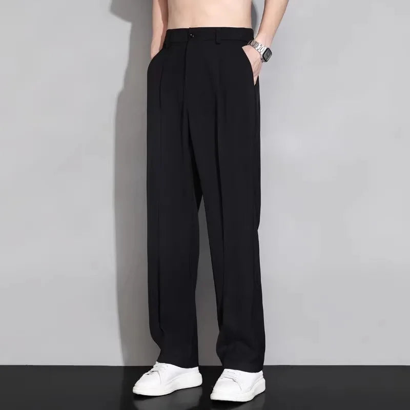 Calça  casual  longa solta