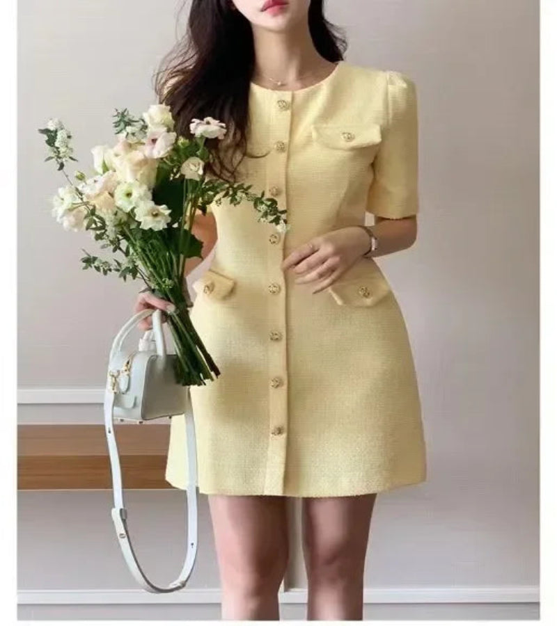 Vestido Tweed Coreano Estilo “Small Coreia”