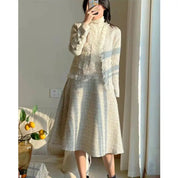 Conjunto de Duas Peças Tweed Estilo Saia
