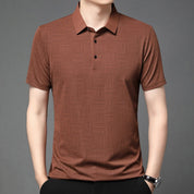 Camisa Polo Masculina Casual de Manga Curta – Estilo Coreano Leve e Sofisticado