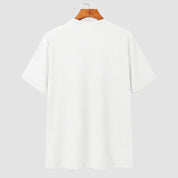 Camisa Luxo Leve Lazer Pescoço Drapeado Cor Sólida Solto Camisa Básica