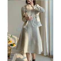 Conjunto de Duas Peças Tweed Estilo Saia