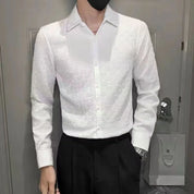 Camisa Masculina Coreana de Verão – Estilo Casual e Elegante