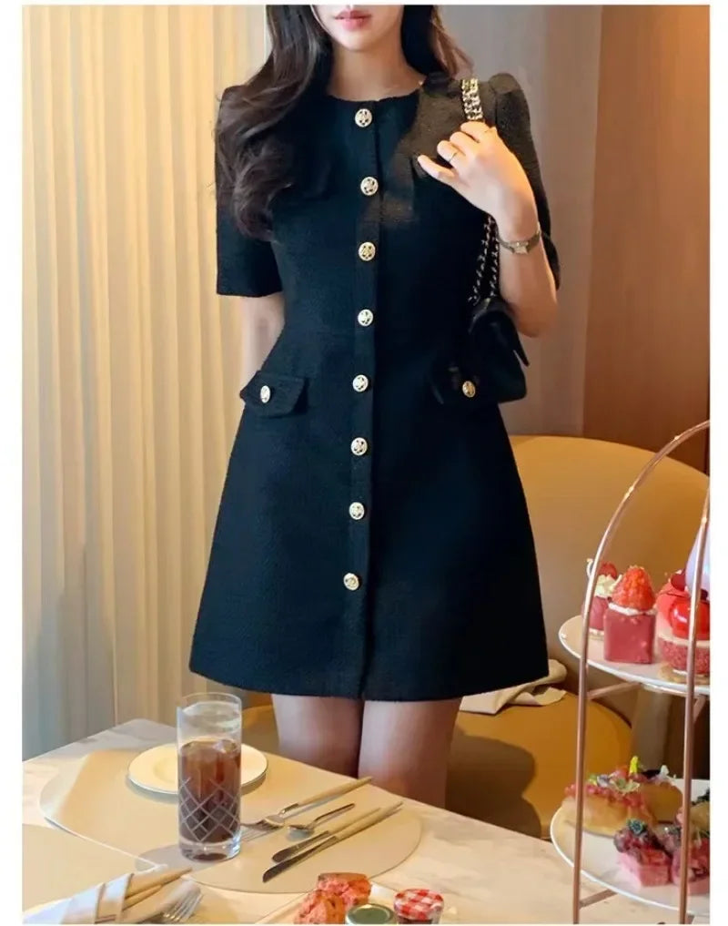 Vestido Tweed Coreano Estilo “Small Coreia”