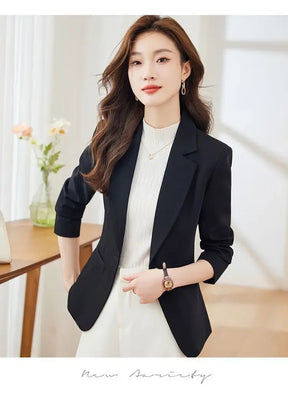 Jaqueta de terno feminina cor caramelo casual