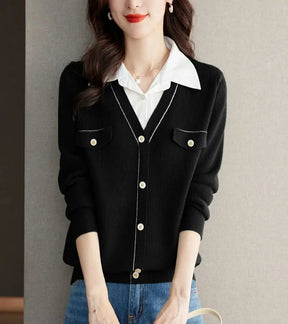 SUÉTER DE MALHA COM GOLA VIRADA - LOOK “DOCE ESSÊNCIA”