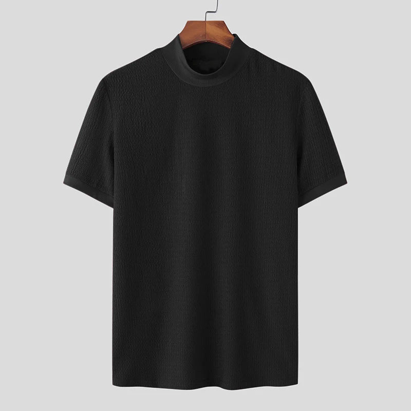 Camisa Casual Streetwear Texturizada – Estilo Coreano Moderno