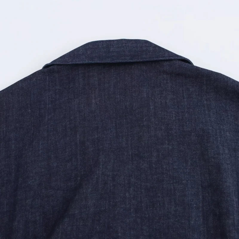 Vestido Jeans Midi Slim com Lapela - Look Seoul Denim Chic