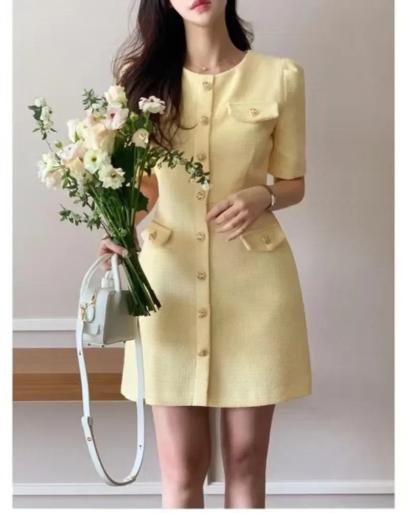 Vestido Tweed Coreano Estilo “Small Coreia”