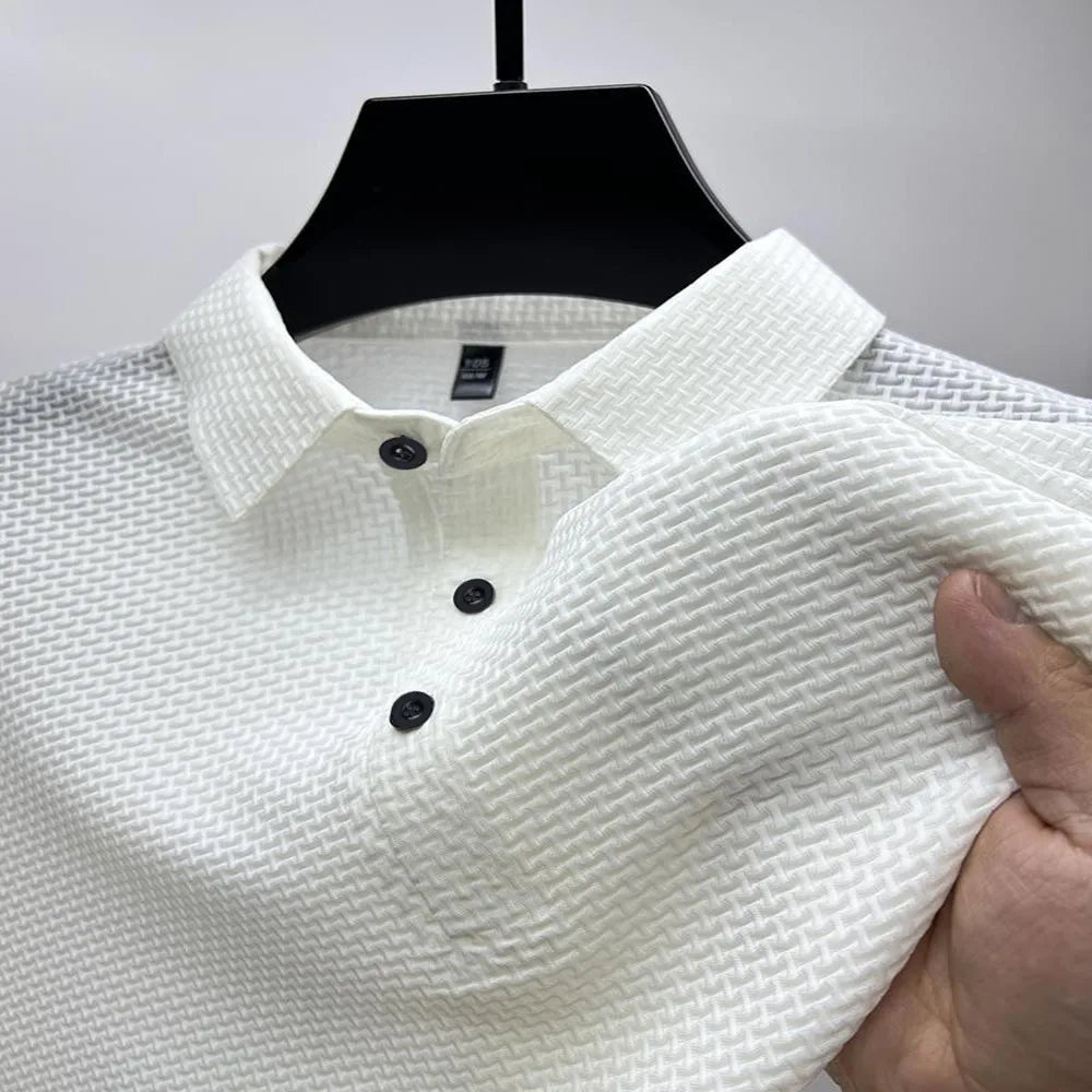 Camisa polo masculina de verão casual