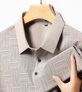 Camisa polo masculina casual de manga curta