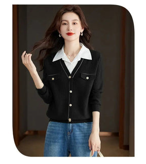 SUÉTER DE MALHA COM GOLA VIRADA - LOOK “DOCE ESSÊNCIA”