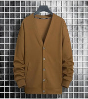 Suéter Cardigan Masculino Coreano – Estilo Casual e Atemporal
