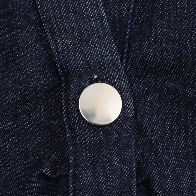 Vestido Jeans Midi Slim com Lapela - Look Seoul Denim Chic