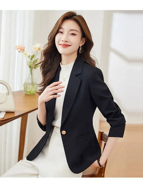 Jaqueta de terno feminina cor caramelo casual