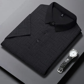 Camisa polo masculina casual de manga curta
