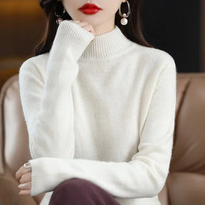 Suéter Gola Média Estilo Coreano Básico -  “Brisa de Inverno”
