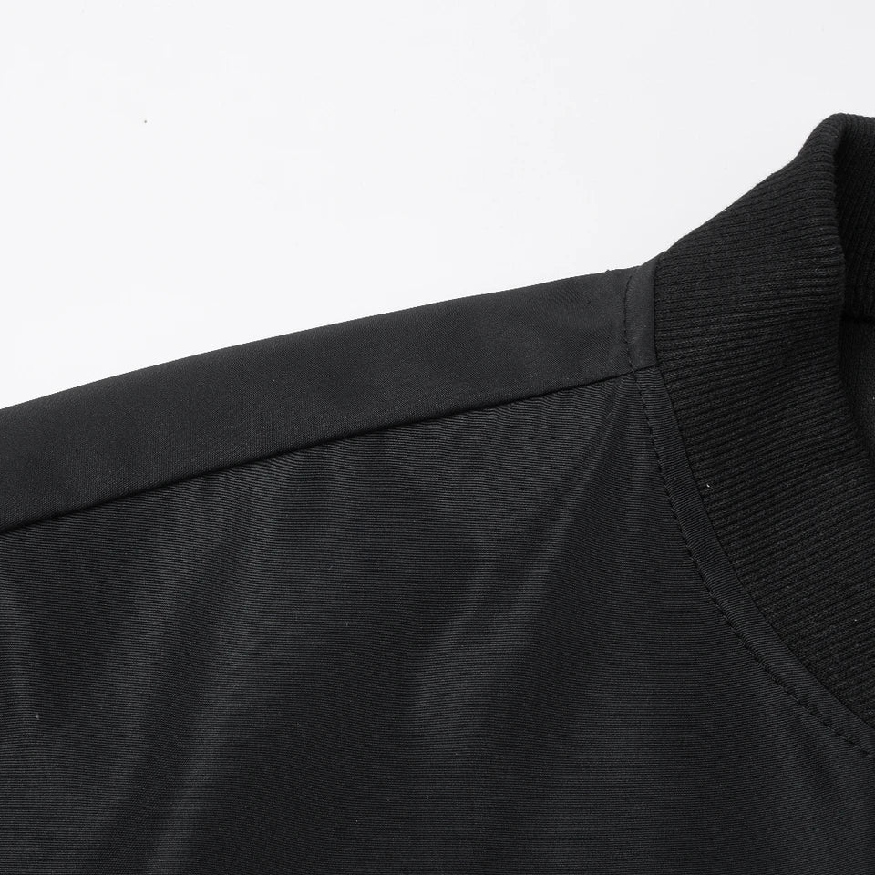 2024 primavera e outono nova gola de beisebol curto solto cor sólida jaqueta masculina negócios casual casaco fino tendência