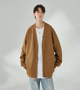 Suéter Cardigan Masculino Coreano – Estilo Casual e Atemporal