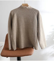 Suéter Gola Alta Feminino Casual - Inverno Elegante