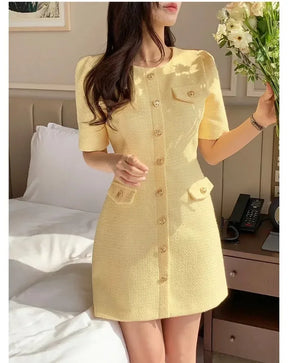 Vestido Tweed Coreano Estilo “Small Coreia”