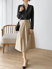 Blusa elegante em seda cetim