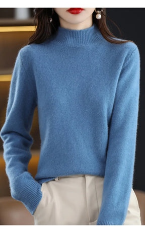 Suéter Gola Média Estilo Coreano Básico -  “Brisa de Inverno”