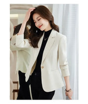 Jaqueta de terno feminina cor caramelo casual