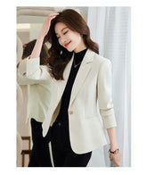 Jaqueta de terno feminina cor caramelo casual