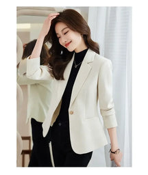 Jaqueta de terno feminina cor caramelo casual