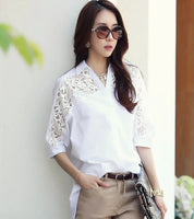 Camisa de botões Doce Elegância Coreana