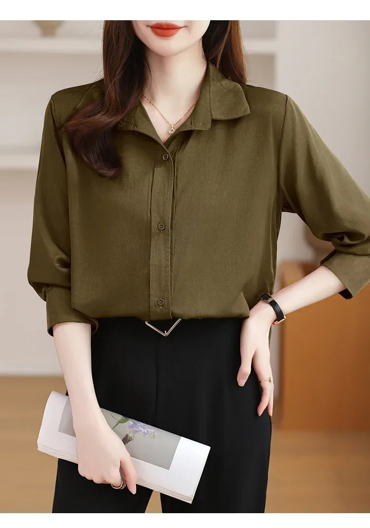 Camisa de Manga Longa com Botões