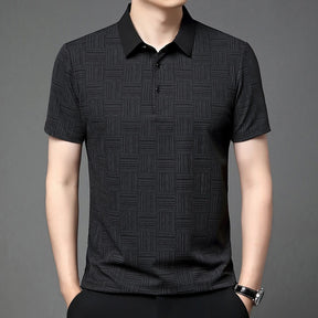 Camisa polo masculina casual de manga curta