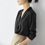 Blusa elegante em seda cetim