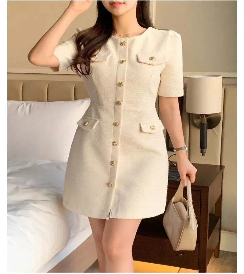 Vestido Tweed Coreano Estilo “Small Coreia”