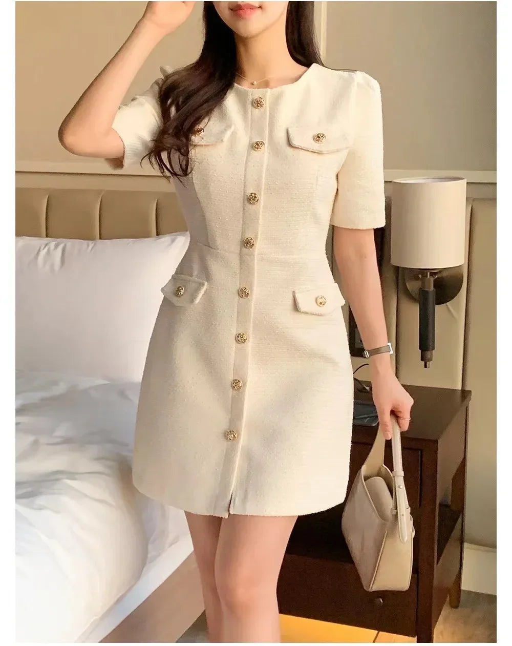 Vestido Tweed Coreano Estilo “Small Coreia”