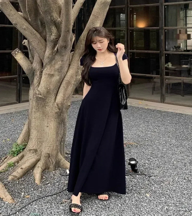 Vestido Longo, Manga Curta