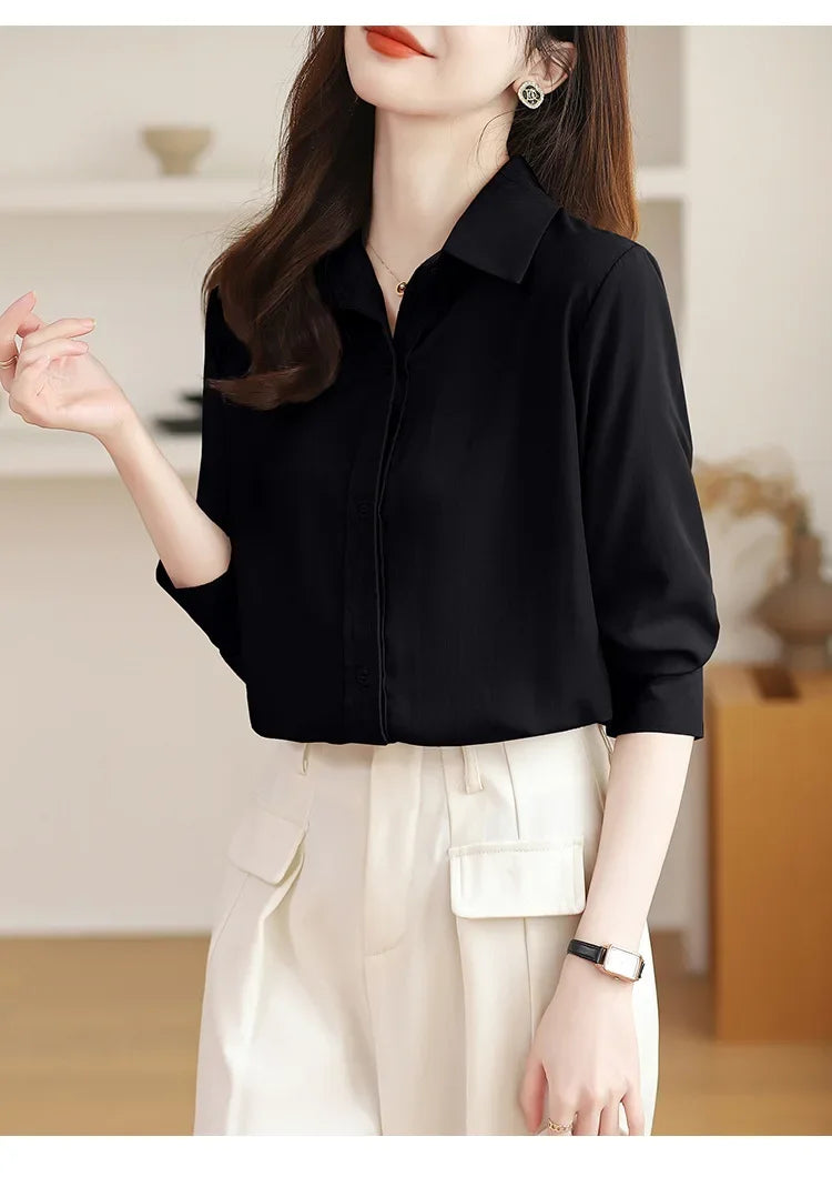 Camisa de Manga Longa com Botões